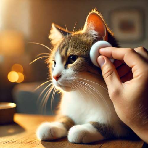 DIY Pet Grooming at Home-cat-ear-cleaning